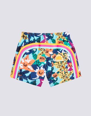 Repreve® Elasticated Waist Short Swimshorts With Nabis Bloom Print