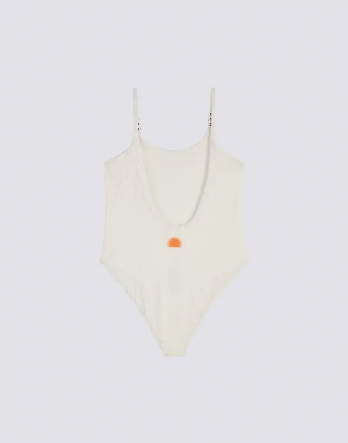 Sundek Girls White Terry One-Piece Swimsuit