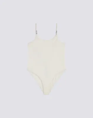 Sundek Girls White Terry One-Piece Swimsuit