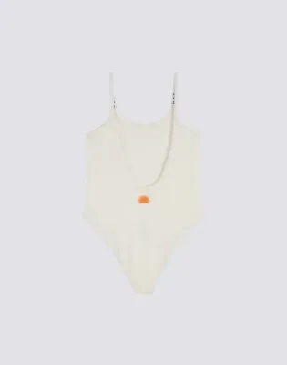 Sundek Girls White Terry One-Piece Swimsuit