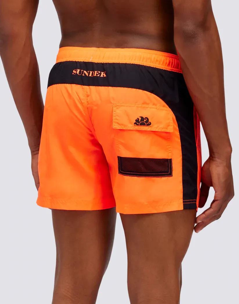 Sundek Light Poly Short Swimshorts With Elastic Waist