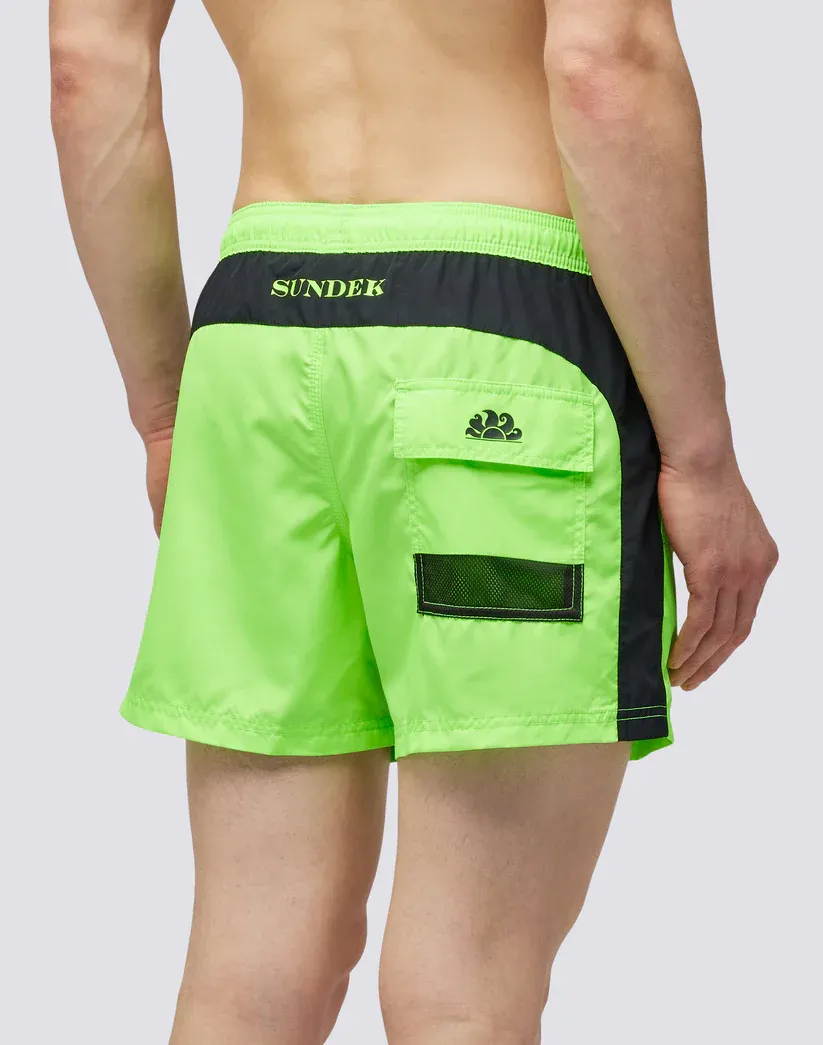 Sundek Light Poly Short Swimshorts With Elastic Waist