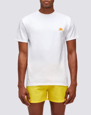 Sundek Men White T-Shirt With Heritage Patch