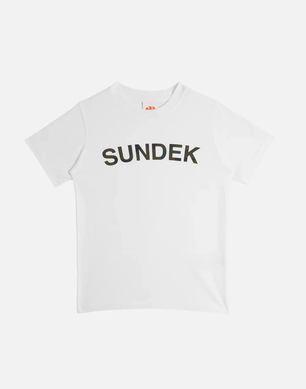 Crewneck T-Shirt With Camou Print Logo