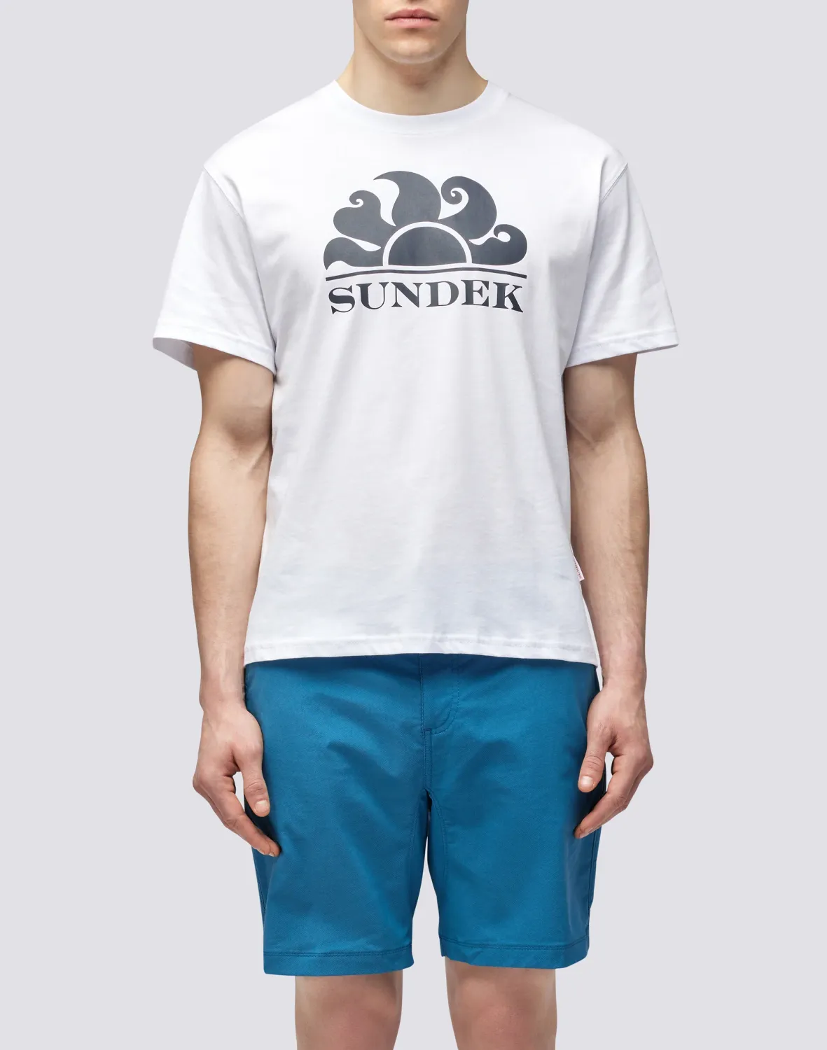 Sundek Men Crew Neck T-Shirt With Printed Logo