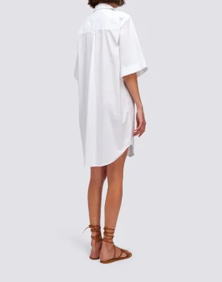 Sundek Poplin White Short Dress