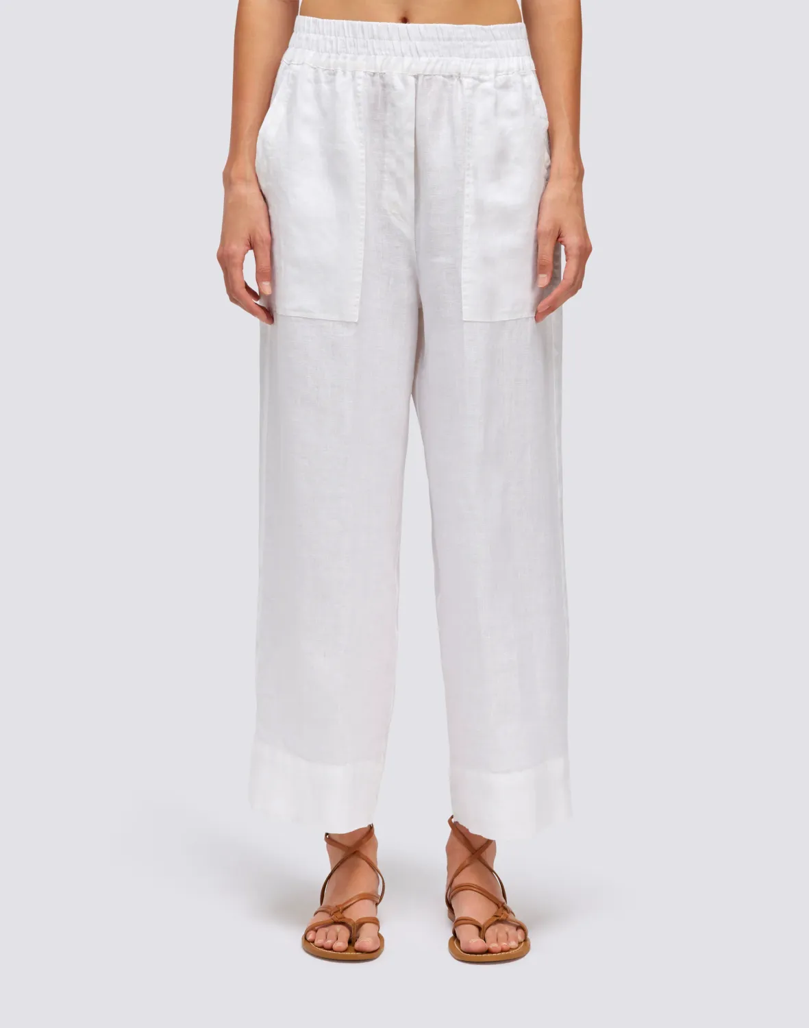 Sundek Women White Long Linen Pants