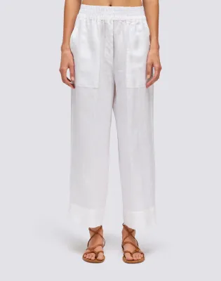 Sundek Women White Long Linen Pants