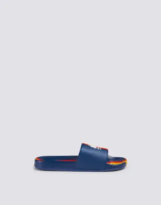 Sundek Band Slippers With Logo And Rainbow Detail Navy 01