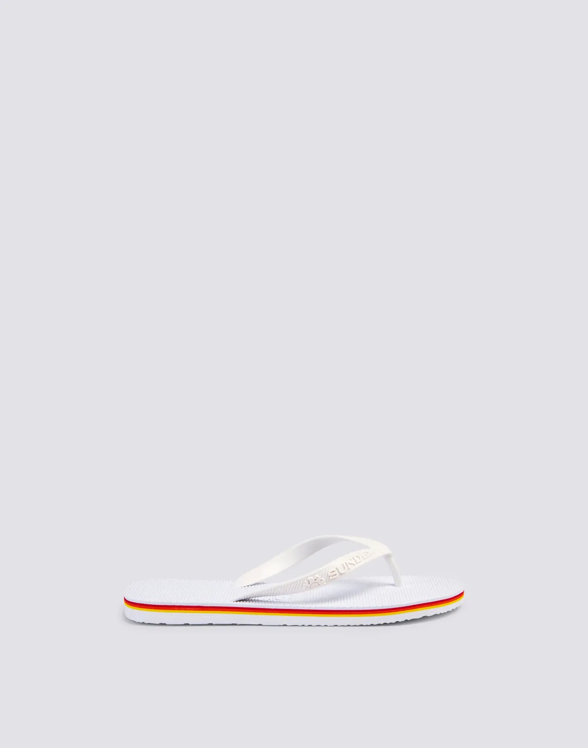 Sundek Barracuda - Flip-Flops With Rainbow Edges White 01