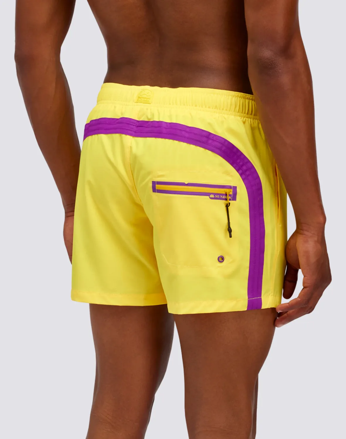 Sundek Swim shorts With Stretch Elastic Waist And Pocket Cantaloupe 01