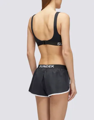 Sundek Women Black Lulin - Stretch Waist Swim Shorts