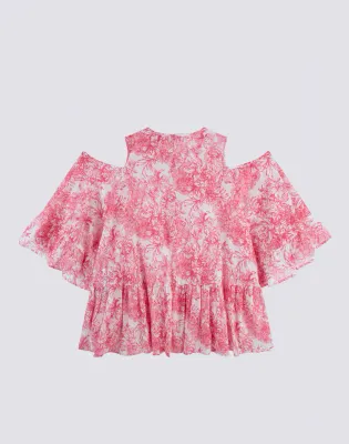 Sundek Girls Pitaya Short Dress with Fleur de Joie Print
