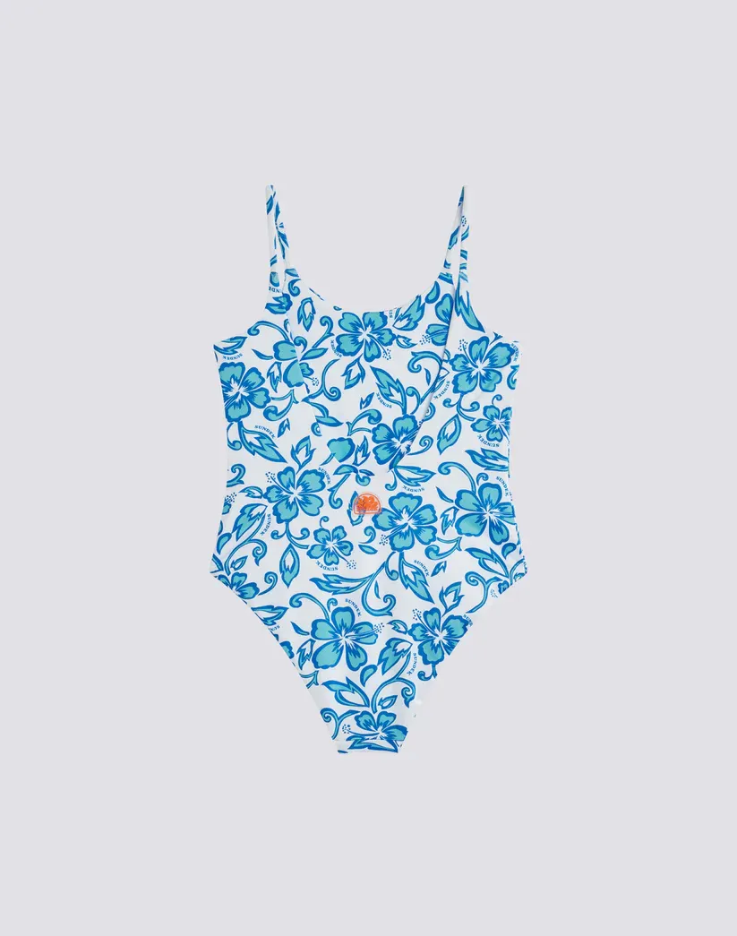 Sundek Girls White One-Piece Swimsuit with SK23 Print