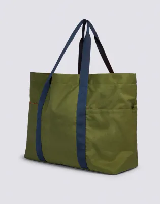 Sundek Dark Green Military Tote Bag with Contrast Details