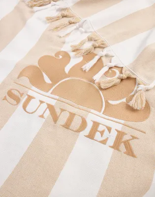 SUNDEK MEN BEACH TOWEL FOUTA JACQUARD WITH LOGO - DURIAN