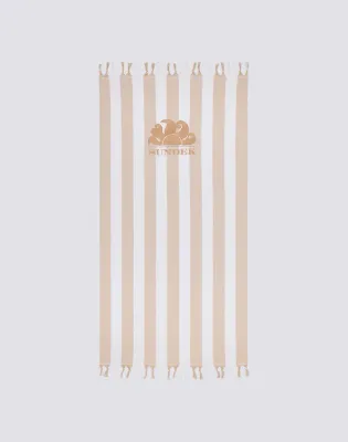 SUNDEK MEN BEACH TOWEL FOUTA JACQUARD WITH LOGO - DURIAN