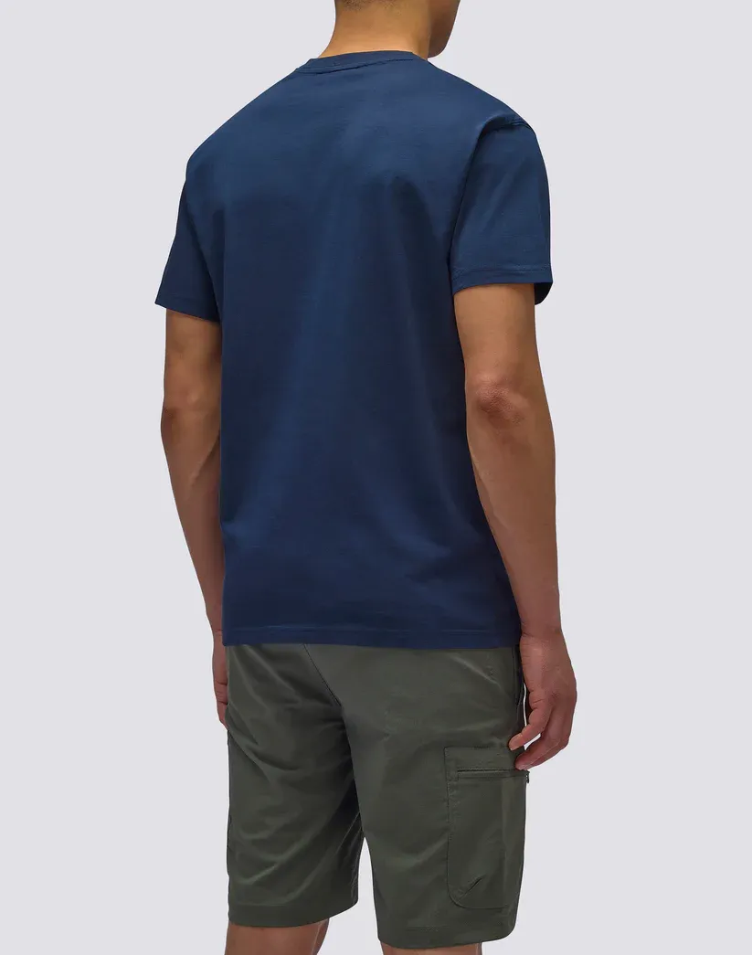 Sundek Men Navy T-Shirt with Tricolour Detail