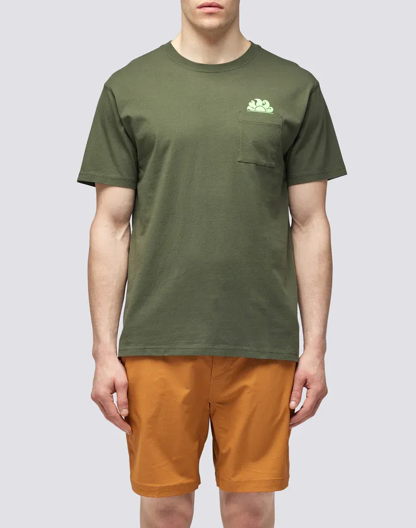 Sundek Men Dark Green T-Shirt with Pocket