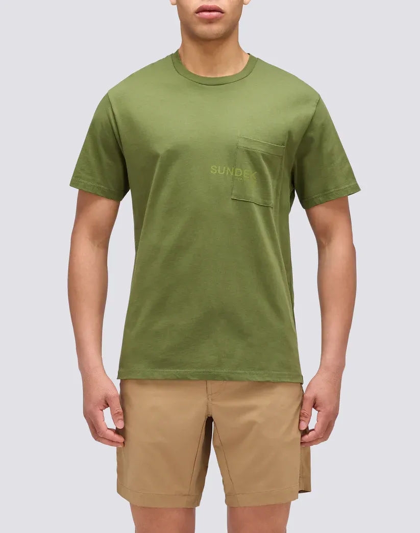 Sundek Men Dino T-Shirt with Pocket and Print
