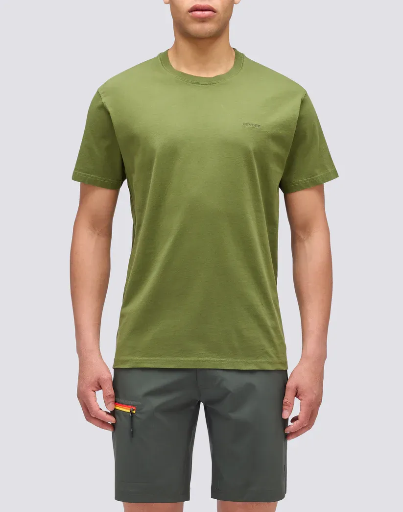 Sundek Men Dino Plain T-Shirt with Embroidery