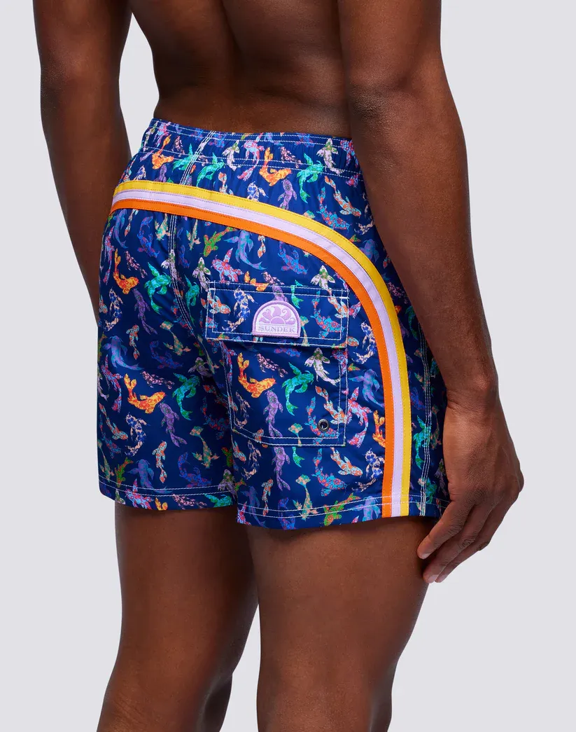 Sundek Men Admiral Swim Shorts Print Koi Pop Repreve®
