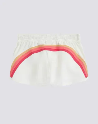 Sundek Girls White Margate Short Swim Shorts in Repreve® Fabric