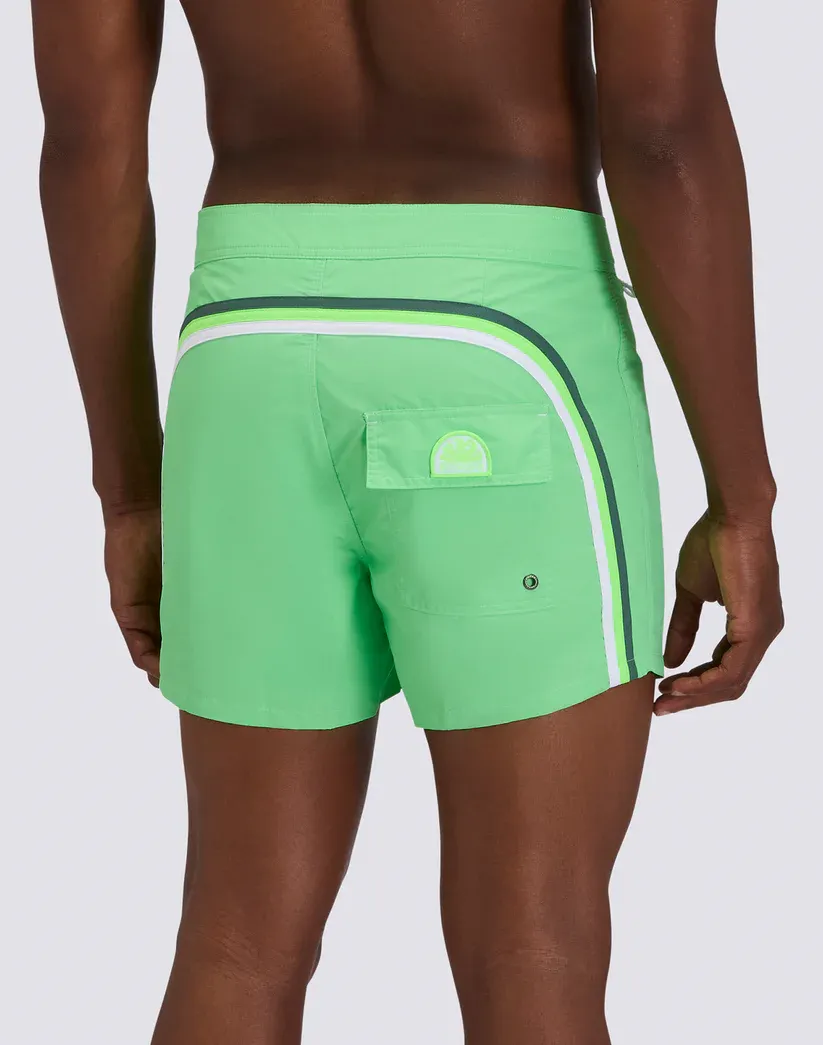 Sundek Men Gloomy Iconic Taffeta Fixed Waist Short Swimsuit