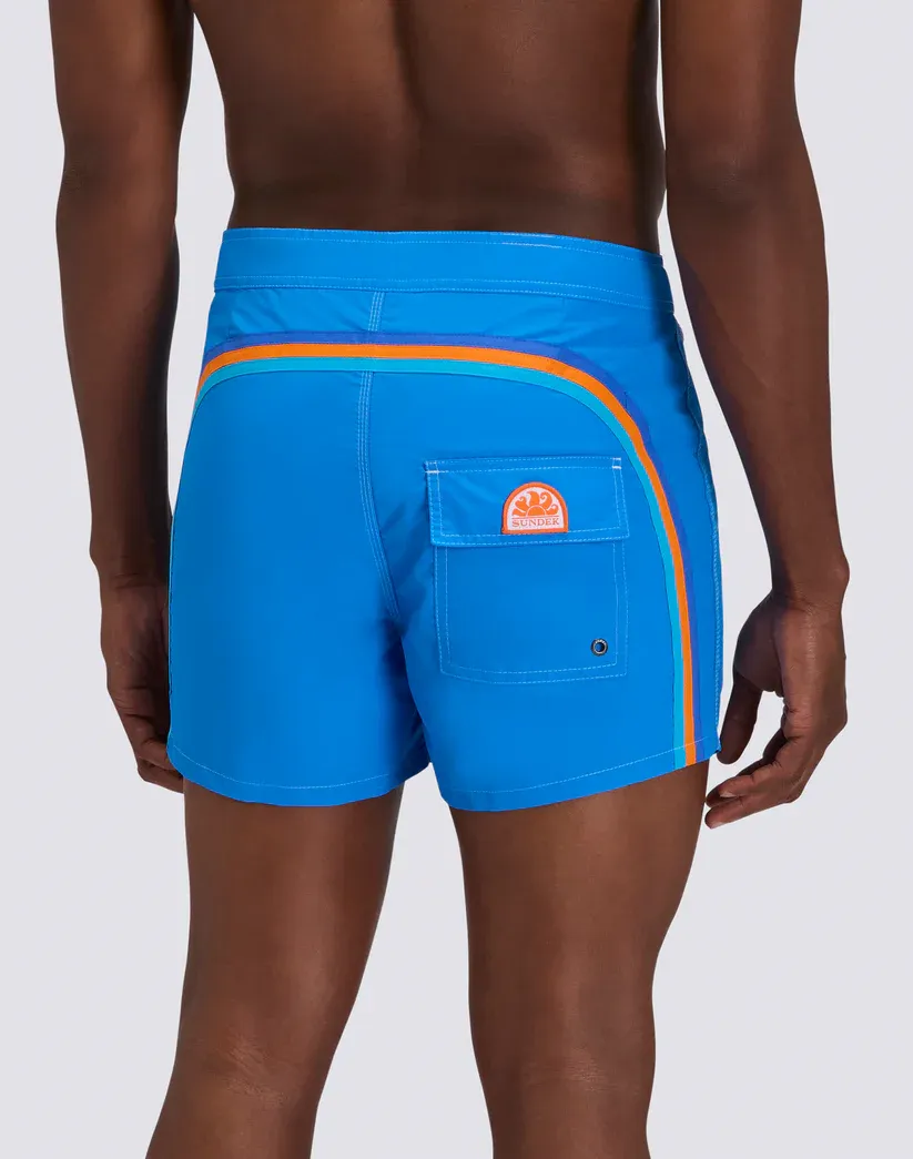 Sundek Men Twitter Iconic Taffeta Fixed Waist Short Swimsuit