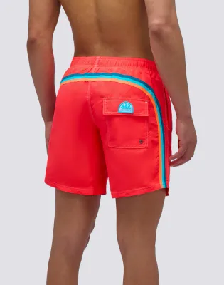 Sundek Men Turbo Iconic Taffeta Mid-Length Elastic Waist Swimsuit