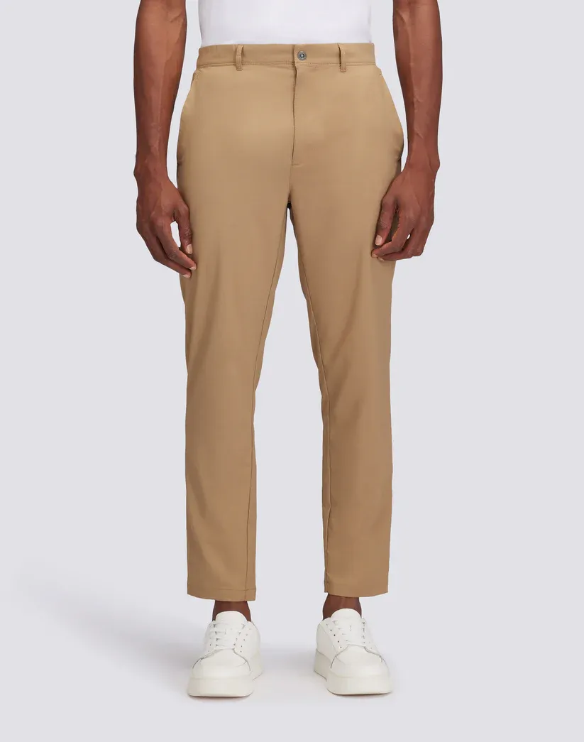 Sundek Men Khaki Semi-Stretchy Quick-Dry Trousers