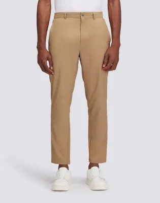 Sundek Men Khaki Semi-Stretchy Quick-Dry Trousers Sundek Men Khaki Semi-Stretchy Quick-Dry Trousers