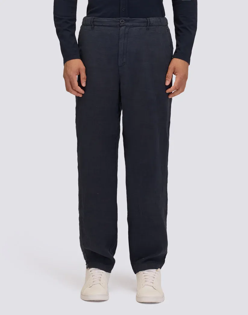 Sundek Men Semi-Stretch Linen Trousers