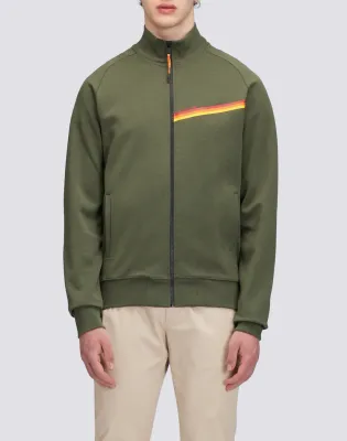 Sundek Men Full Zip Sweatshirt with Tricolour Detail