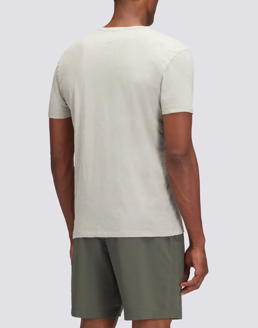 Sundek Men Light Grey Garment Dyed T-Shirt With Pocket