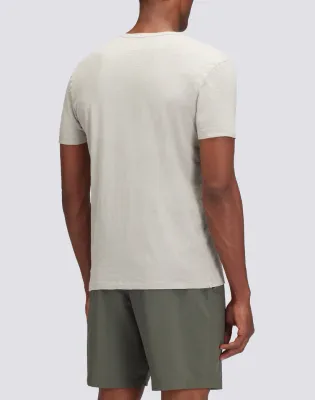 Sundek Men Light Grey Garment Dyed T-Shirt With Pocket
