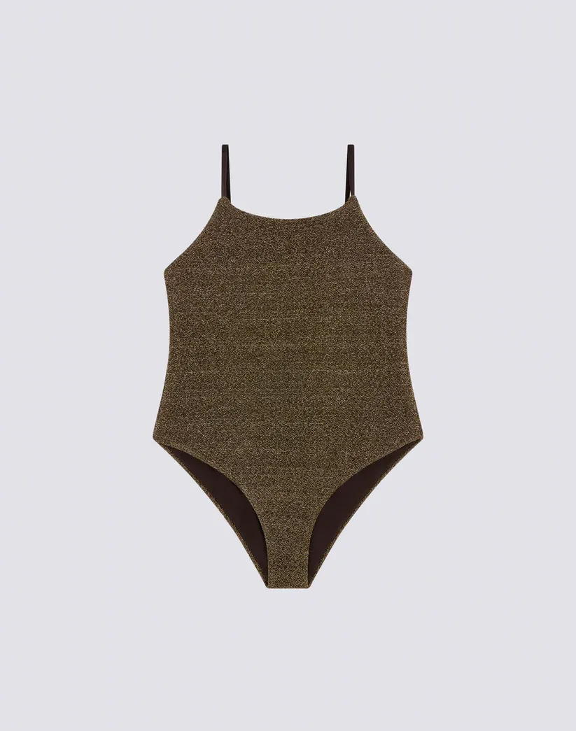 Sundek Girls Bronze One-Piece Swimsuit in Lurex