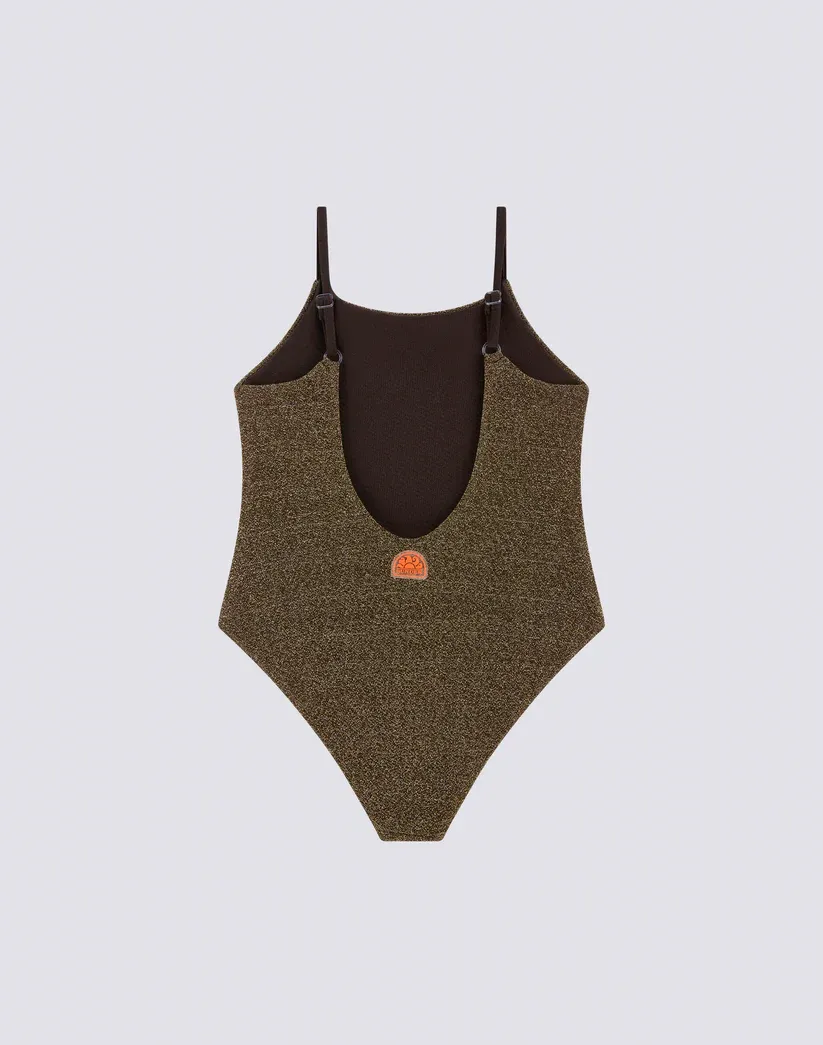 Sundek Girls Bronze One-Piece Swimsuit in Lurex