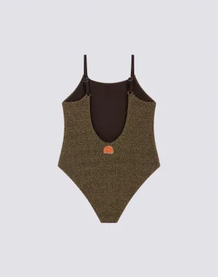Sundek Girls Bronze One-Piece Swimsuit in Lurex