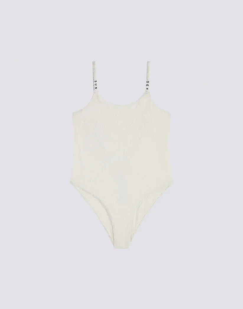 Sundek Girls White Girl's One-Piece Swimsuit