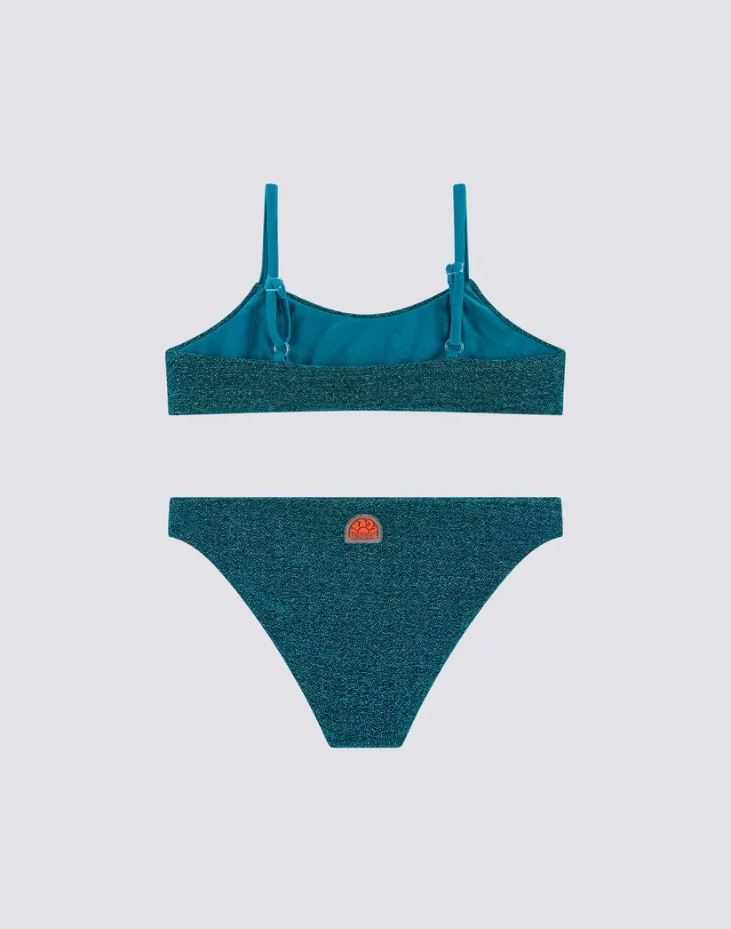 Sundek Girls Bilberry Bikini with Bandeau Top and Fixed Bottom