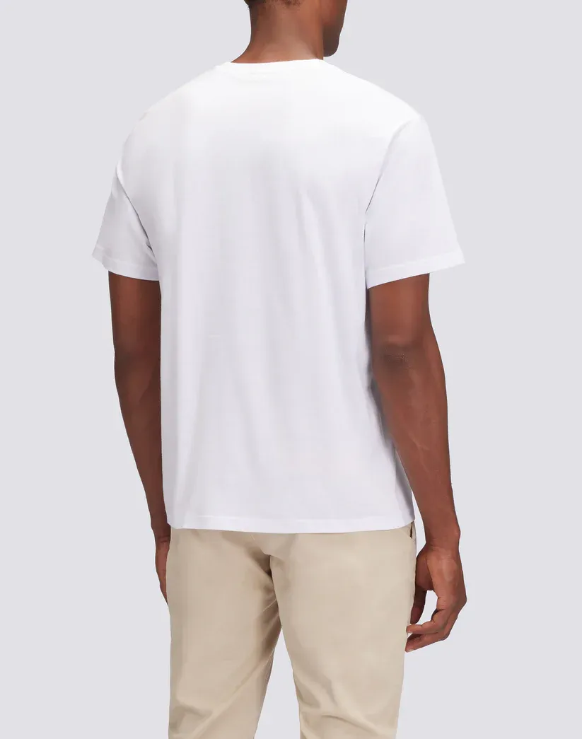 Sundek Men White Plain T-Shirt with Archive Logo