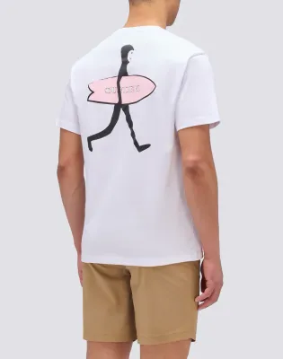 Sundek Men White Wetsuit Printed T-Shirt