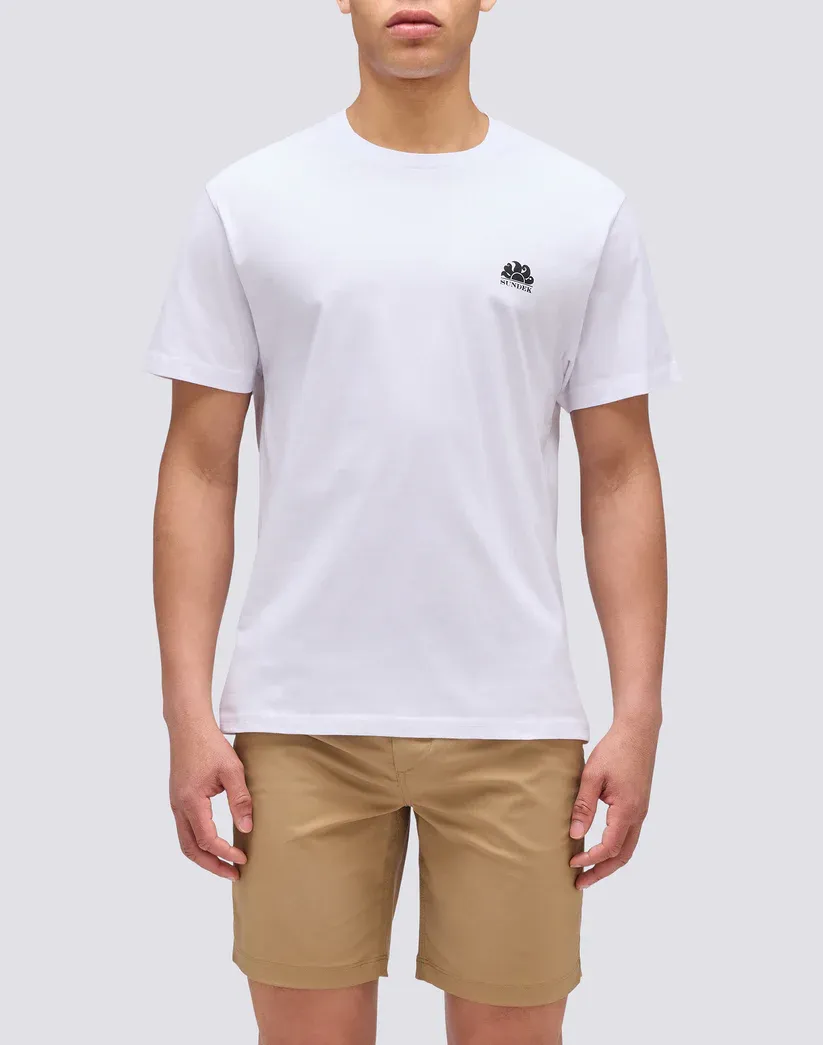 Sundek Men White Wetsuit Printed T-Shirt