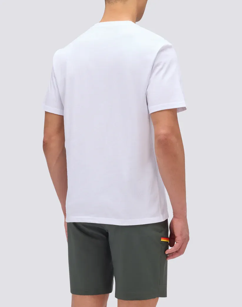 Sundek Men White T-Shirt with Pocket and Print