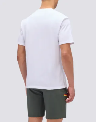 Sundek Men White T-Shirt with Pocket and Print
