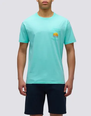 Sundek Men Fresh New Herbert Crew Neck T-Shirt with Maxi-Logo