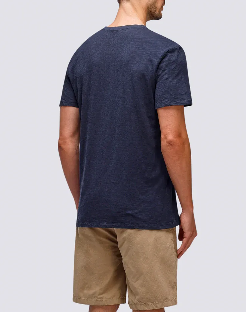 Sundek Men Navy Dyed T-Shirt with V-Neck