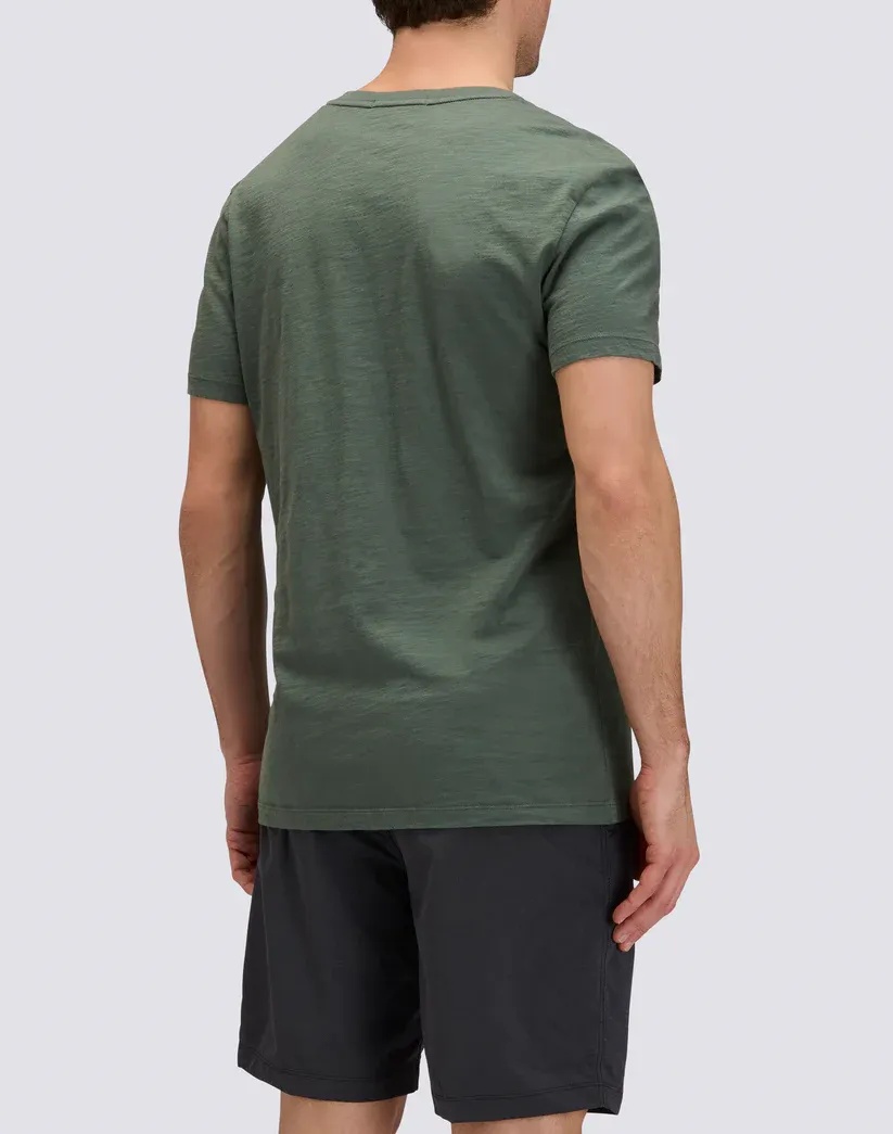 Sundek Men Thyme Dyed T-Shirt with V-Neck