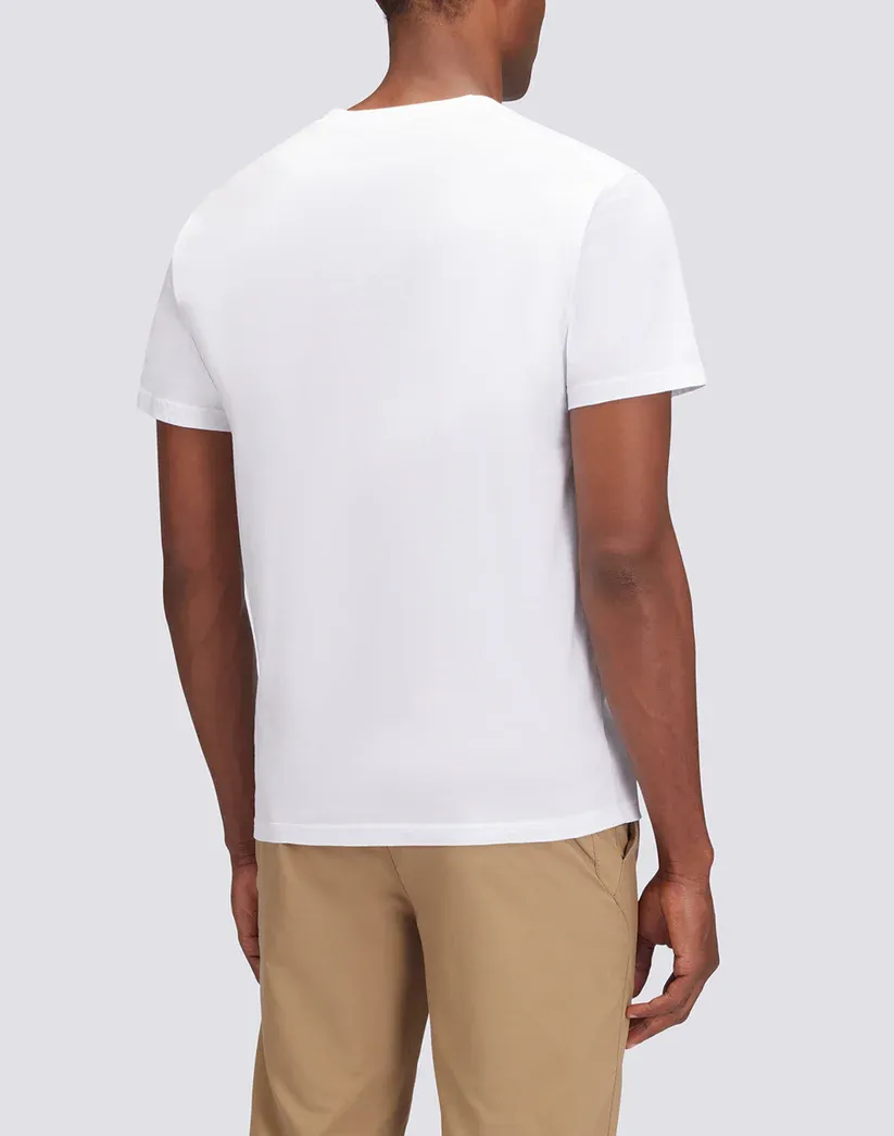 Sundek Men White T-Shirt with Tricolour Detail